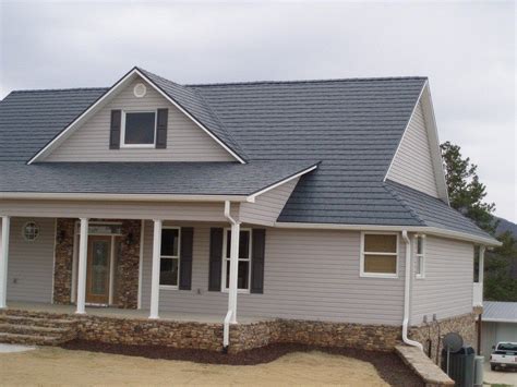 what color metal roof goes with light gray house siding|14 Metal Roof and Siding Color Combinations for Curb .